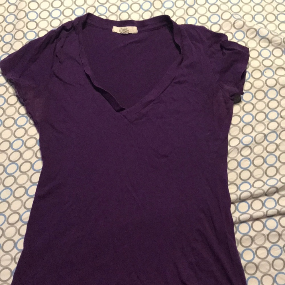 Purple v neck